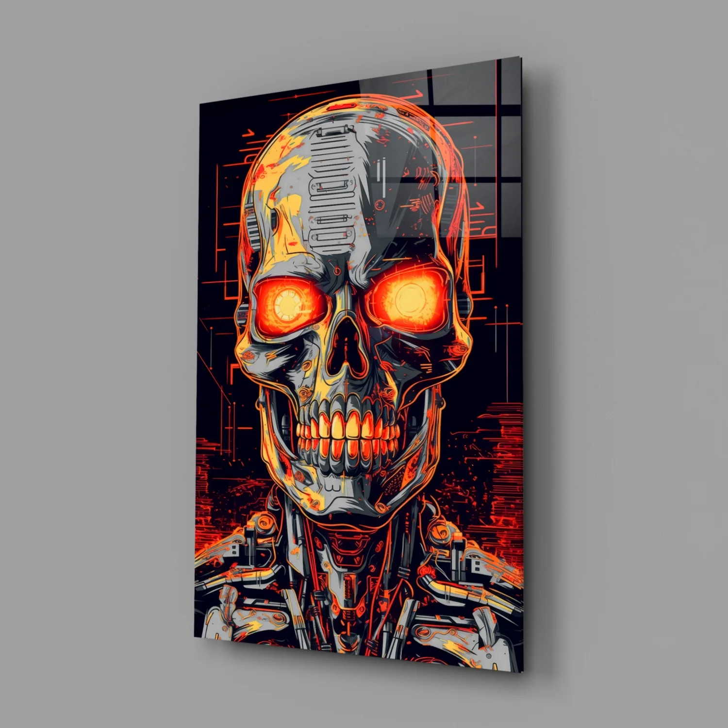 Mechanic Face Glass Wall Art || Designer Collection - Image 2
