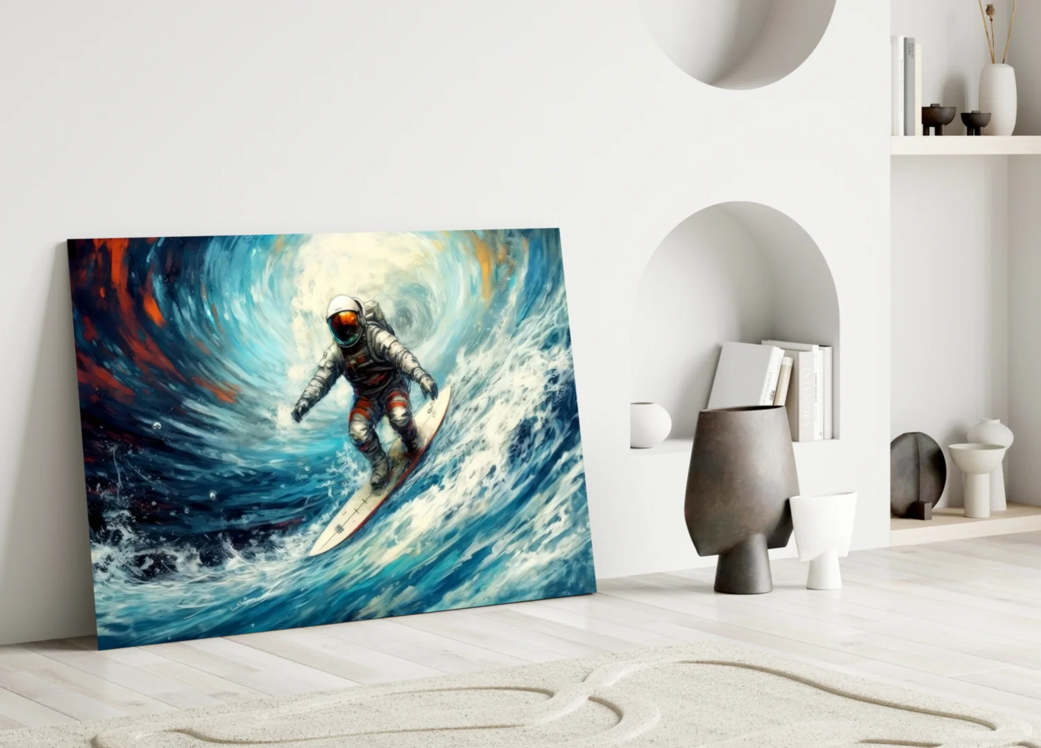 Surfing Glass Wall Art || Designer Collection - Image 4