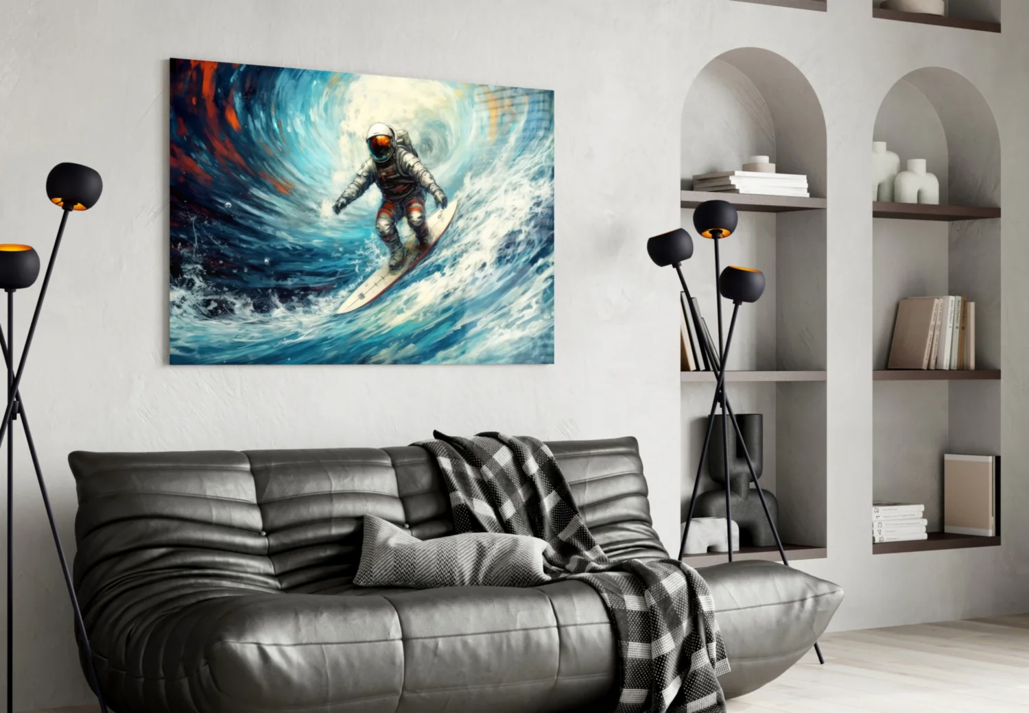Surfing Glass Wall Art || Designer Collection - Image 5