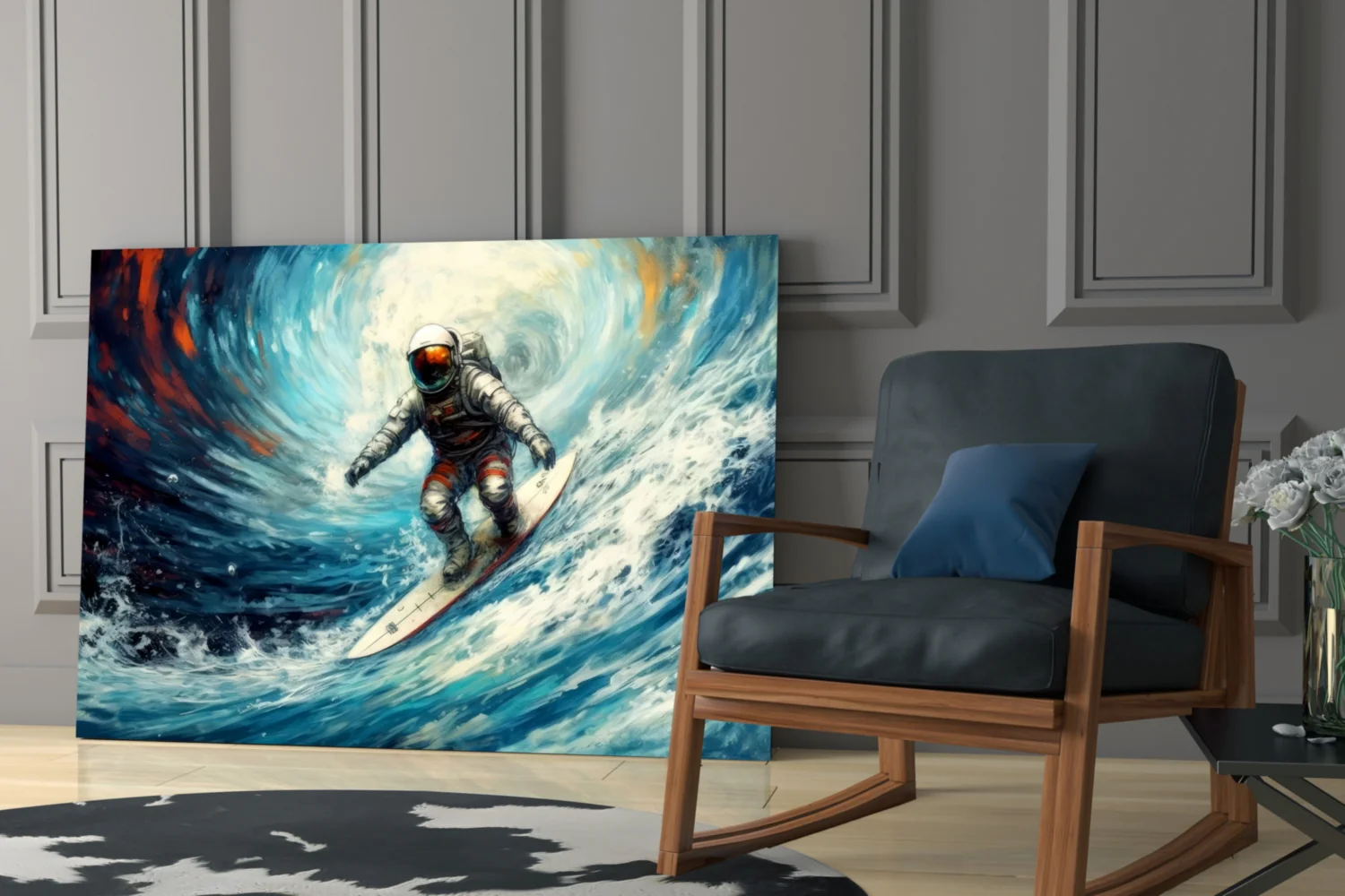 Surfing Glass Wall Art || Designer Collection - Image 7