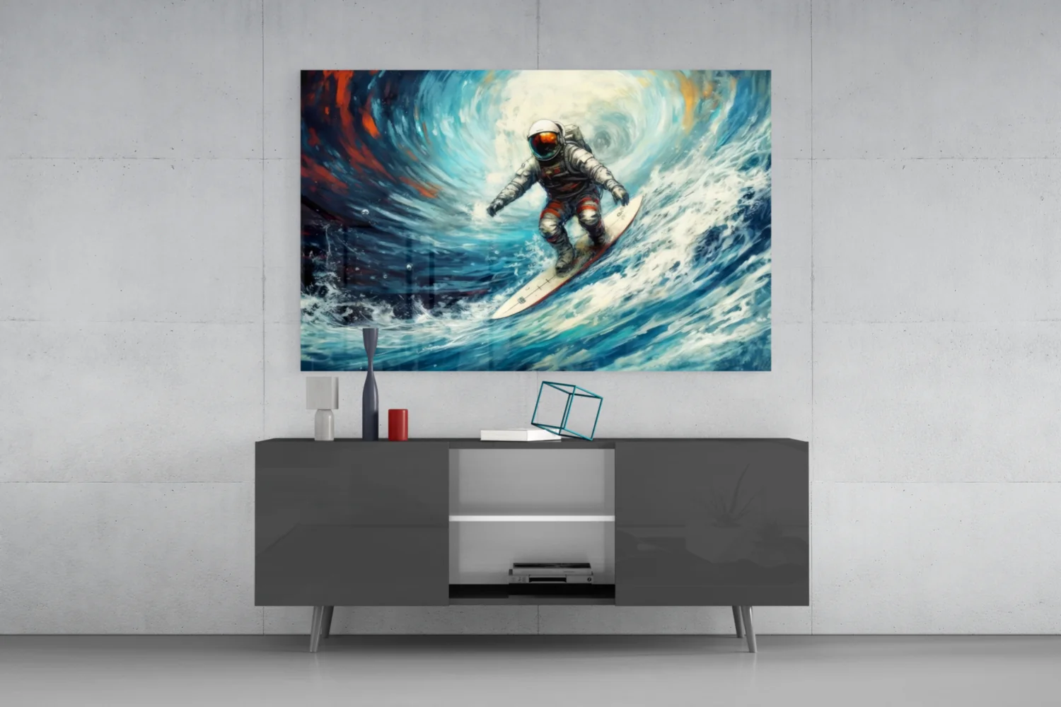 Surfing Glass Wall Art || Designer Collection - Image 9