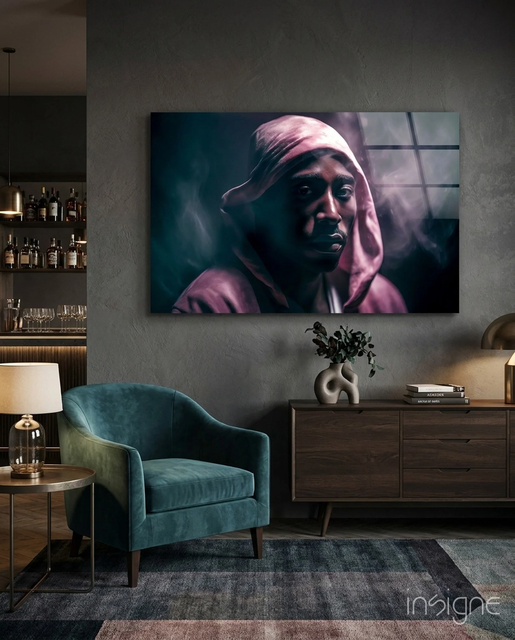 Tupac Glass Wall Art || Designer Collection