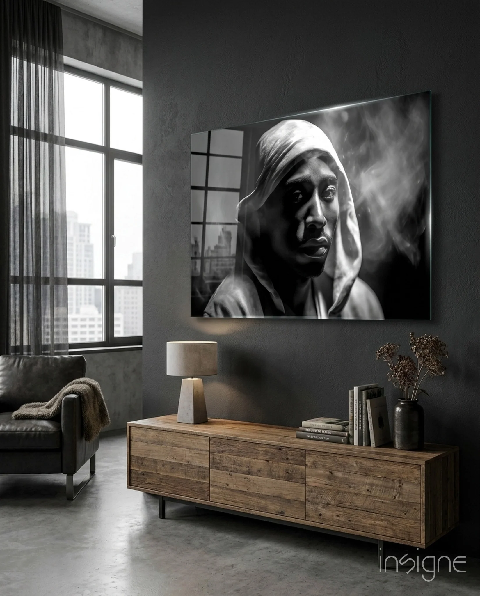 Tupac Glass Wall Art || Designer Collection