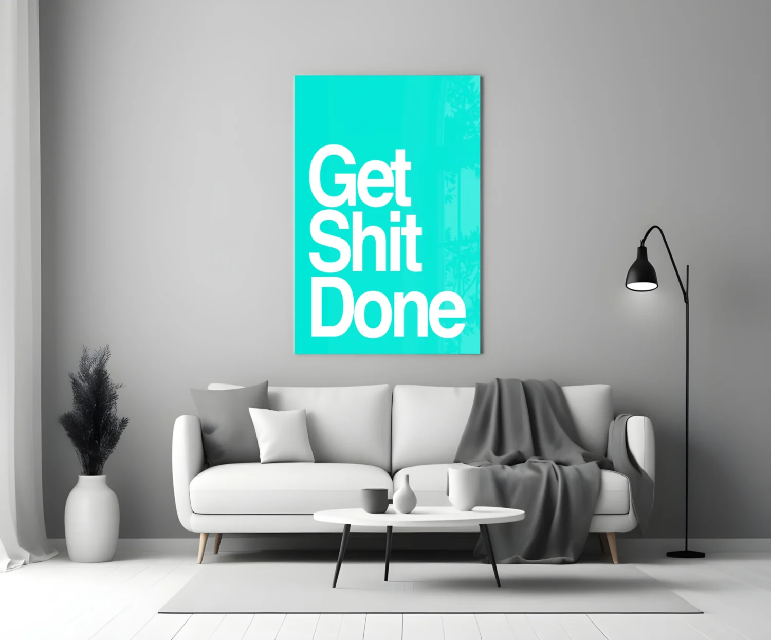 Get Shit Done  Glass Wall Art || Designer Collection - Image 4