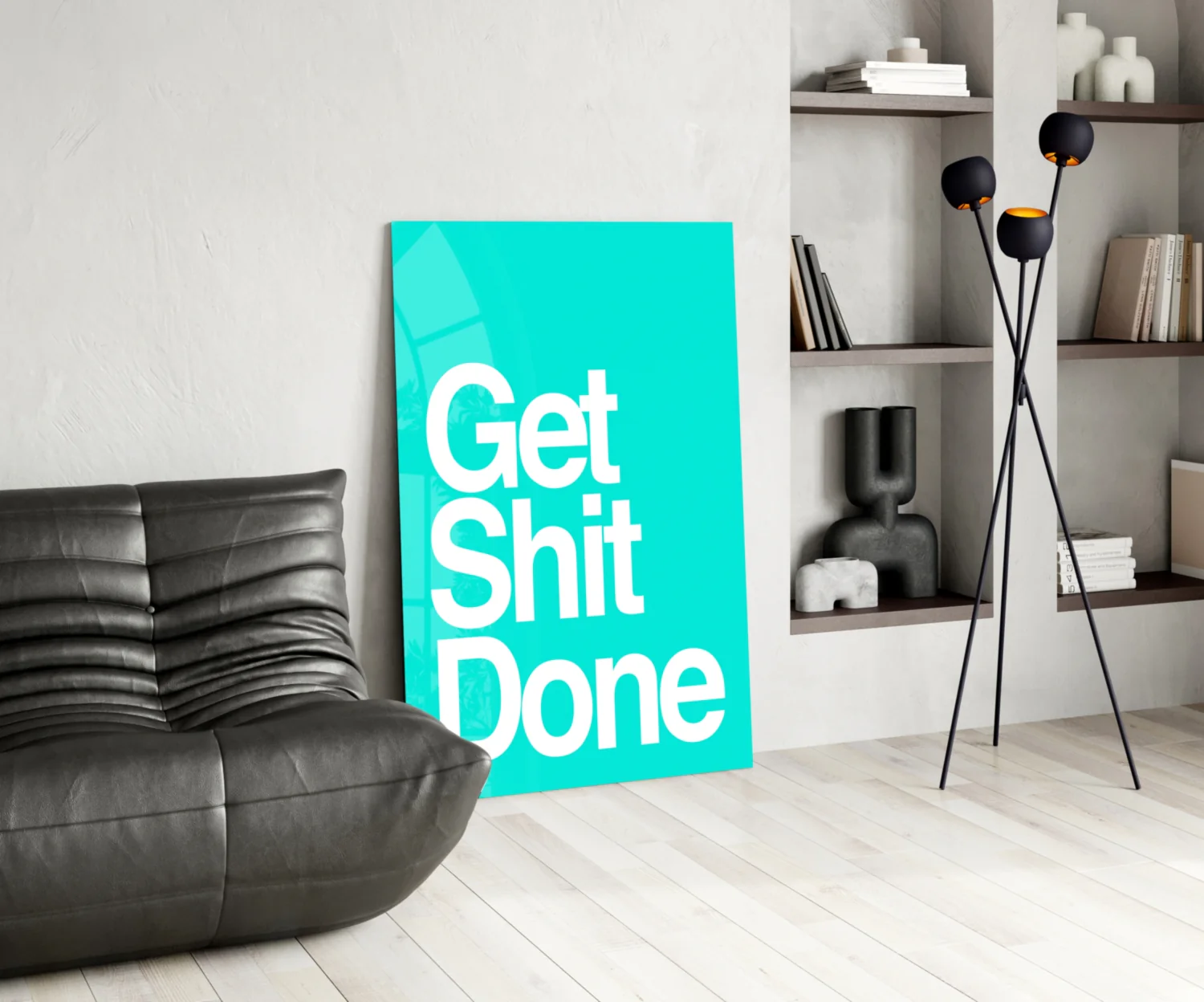Get Shit Done  Glass Wall Art || Designer Collection - Image 6