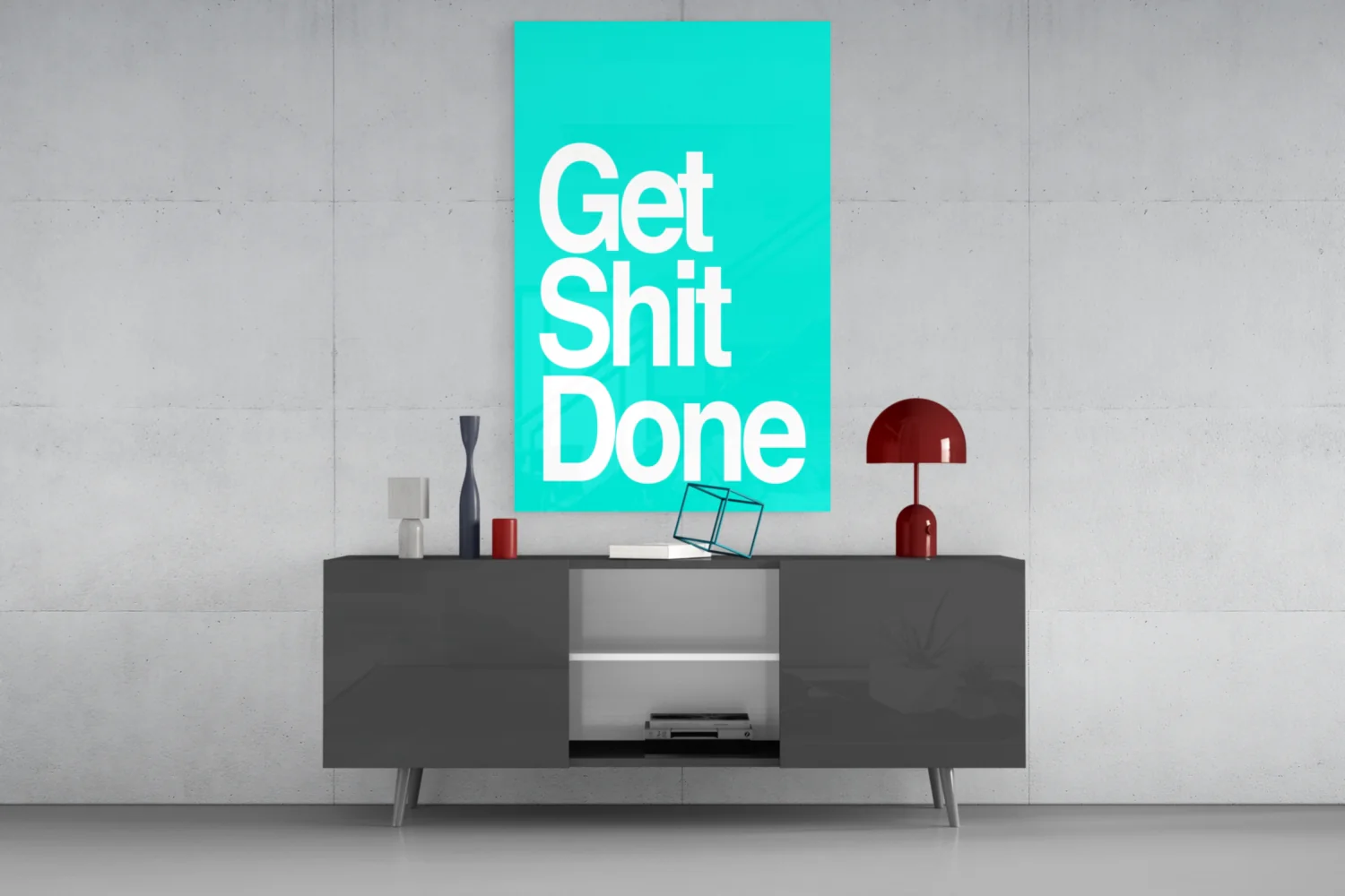 Get Shit Done  Glass Wall Art || Designer Collection - Image 9