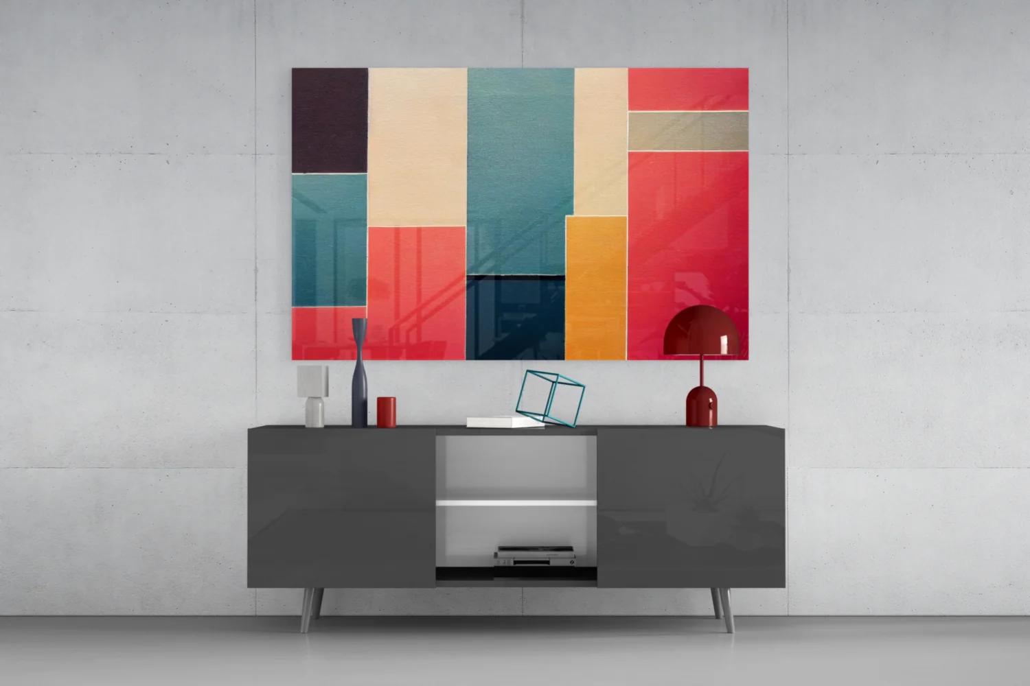Rectangles  Glass Wall Art|| Designer's Collection - Image 9