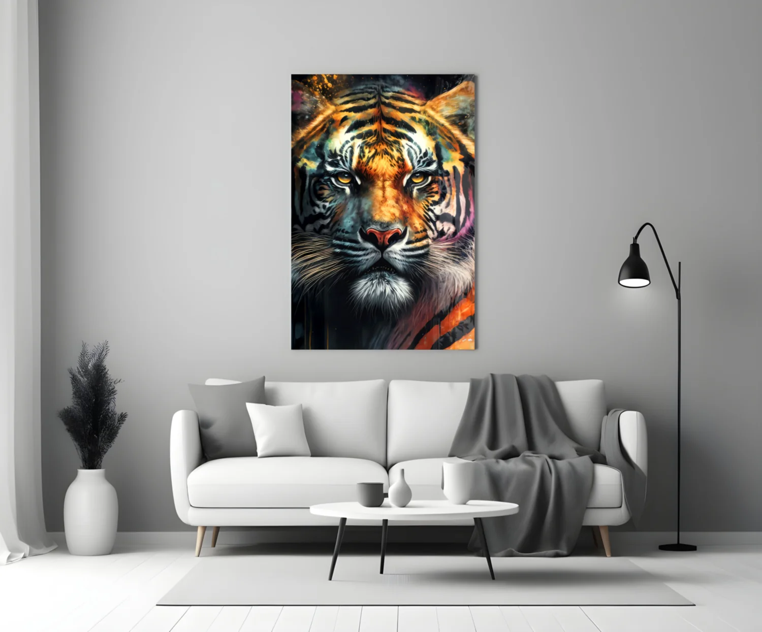 Face of the Tiger Glass Wall Art|| Designer's Collection - Image 4