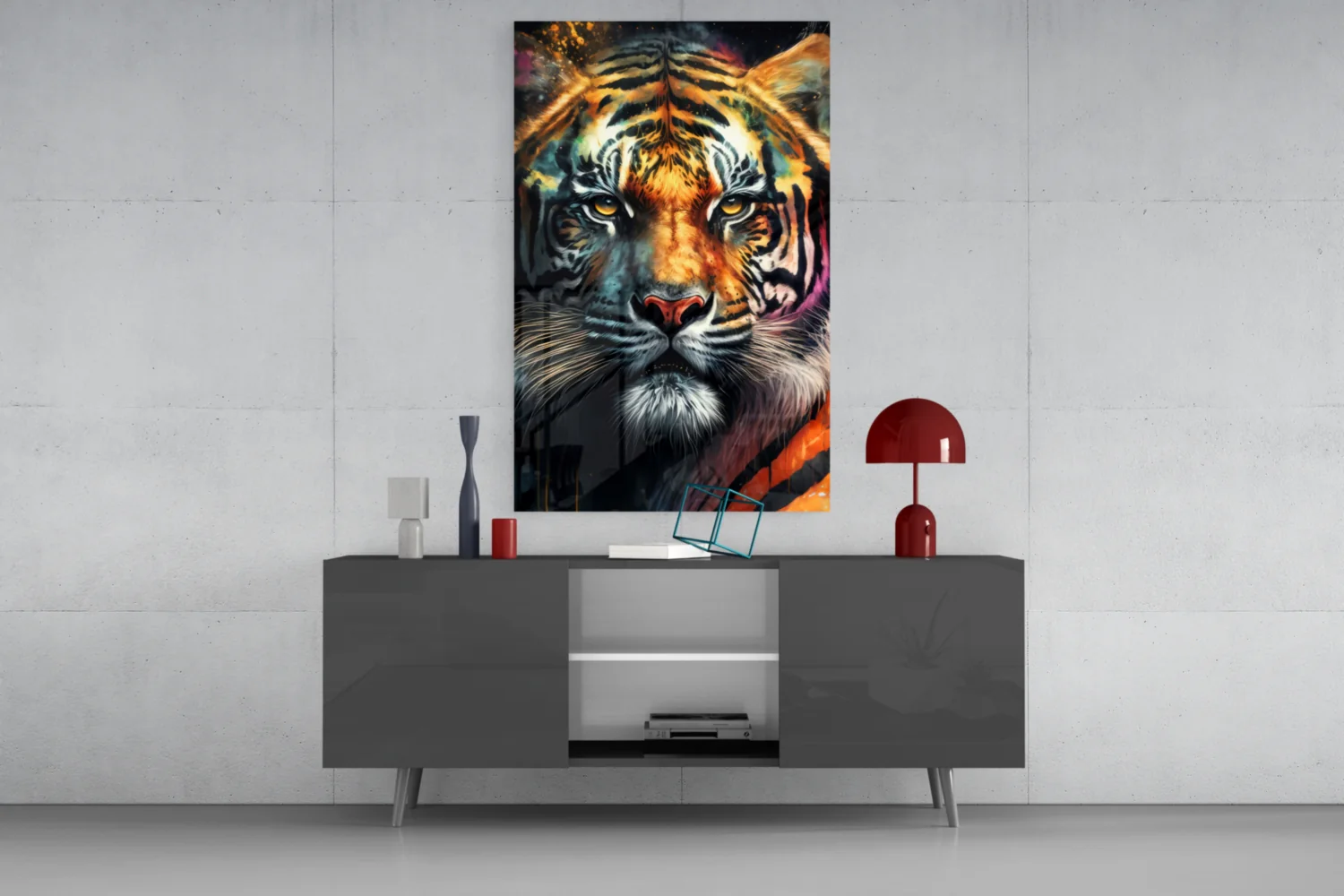 Face of the Tiger Glass Wall Art|| Designer's Collection - Image 9