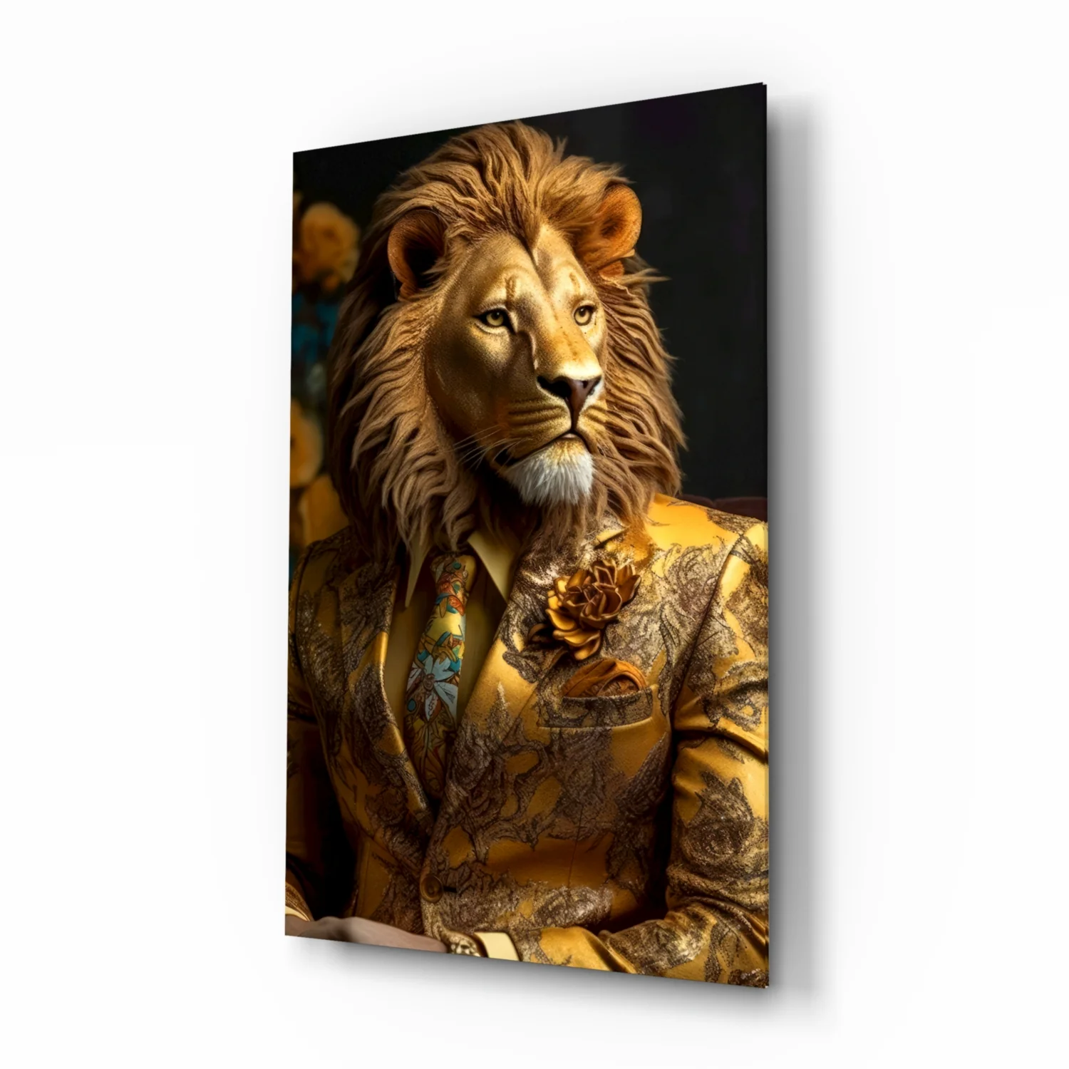 Lion Vogue Glass Wall Art|| Designer's Collection - Image 2