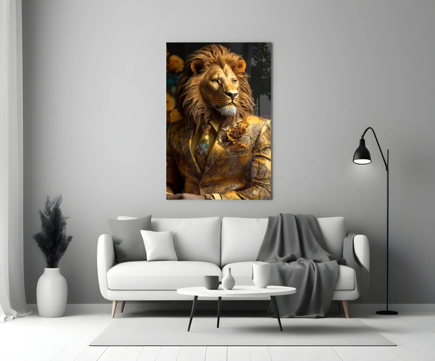 Lion Vogue Glass Wall Art|| Designer's Collection - Image 4
