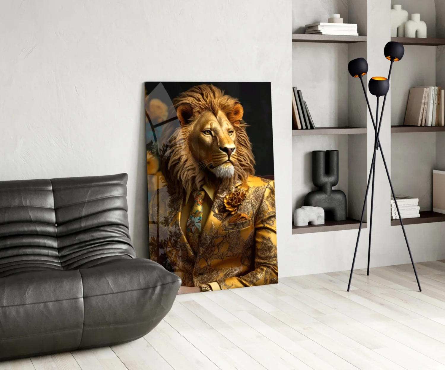 Lion Vogue Glass Wall Art|| Designer's Collection - Image 6
