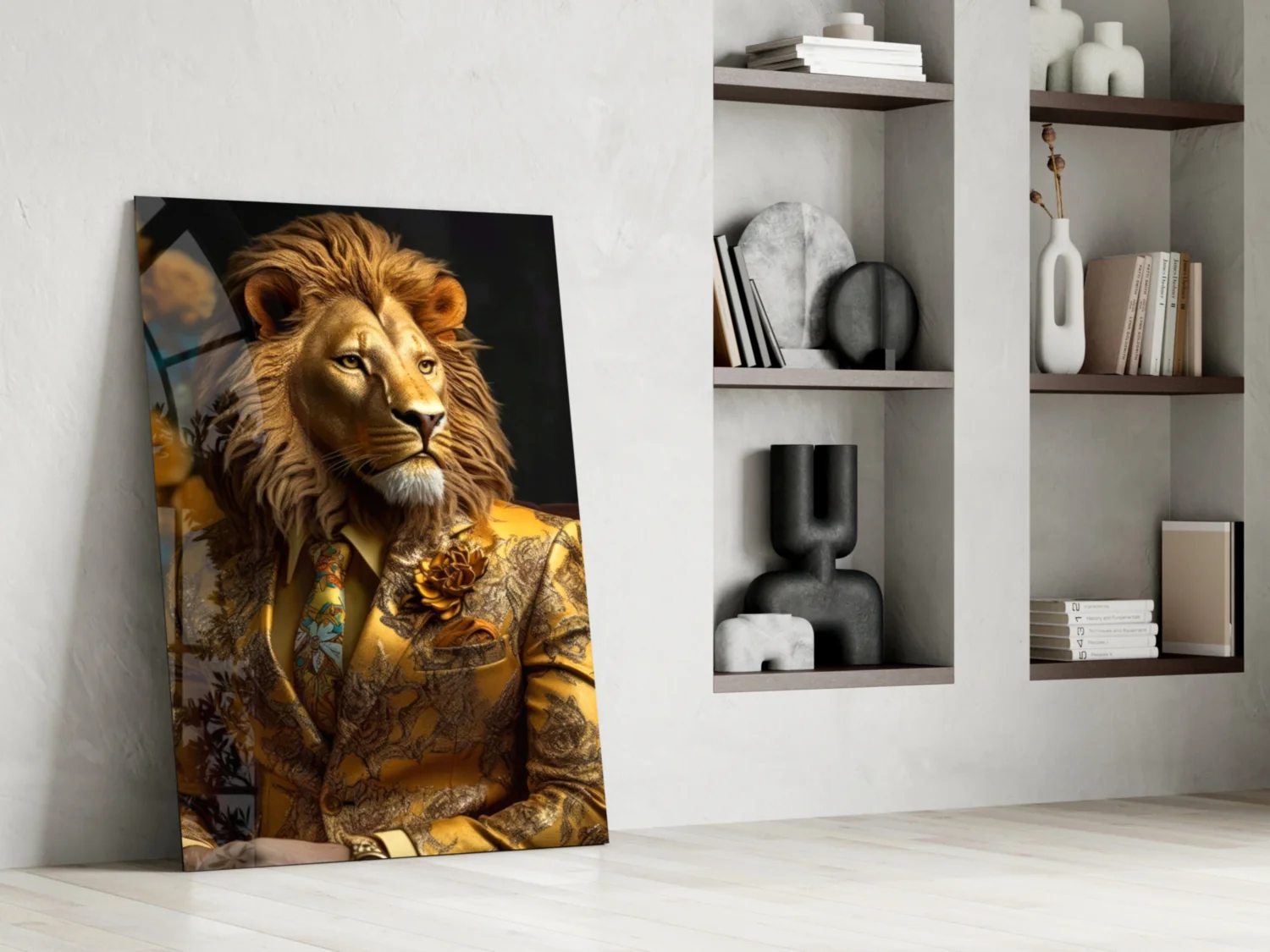 Lion Vogue Glass Wall Art|| Designer's Collection - Image 7