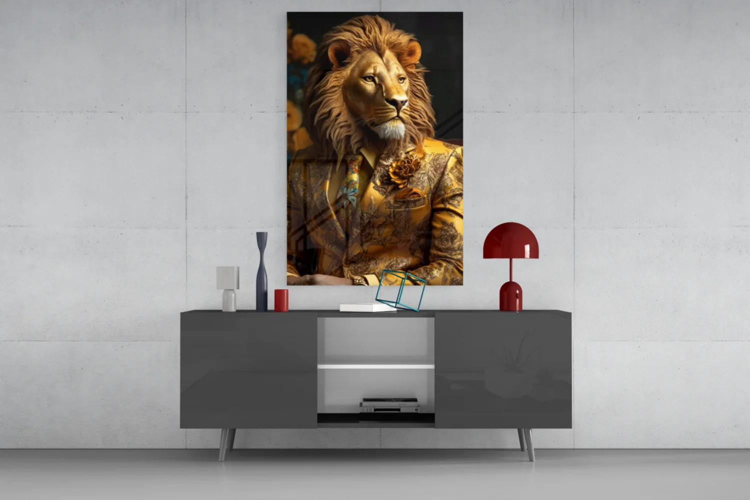Lion Vogue Glass Wall Art|| Designer's Collection - Image 9