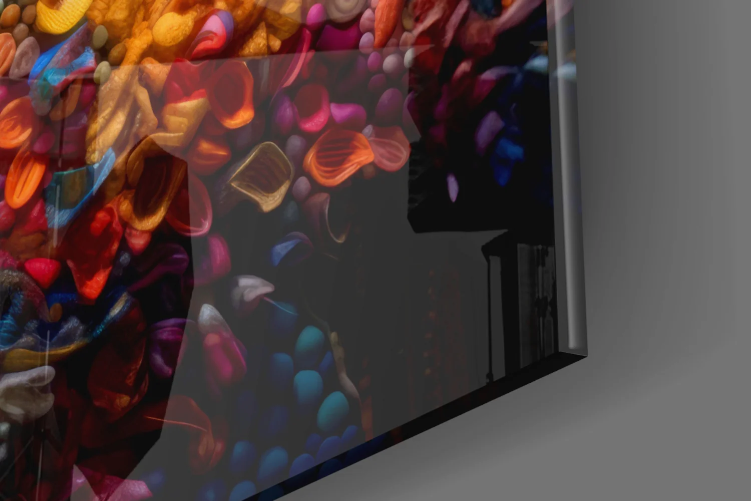 Lips and Flowers Glass Wall Art|| Designer's Collection - Image 8