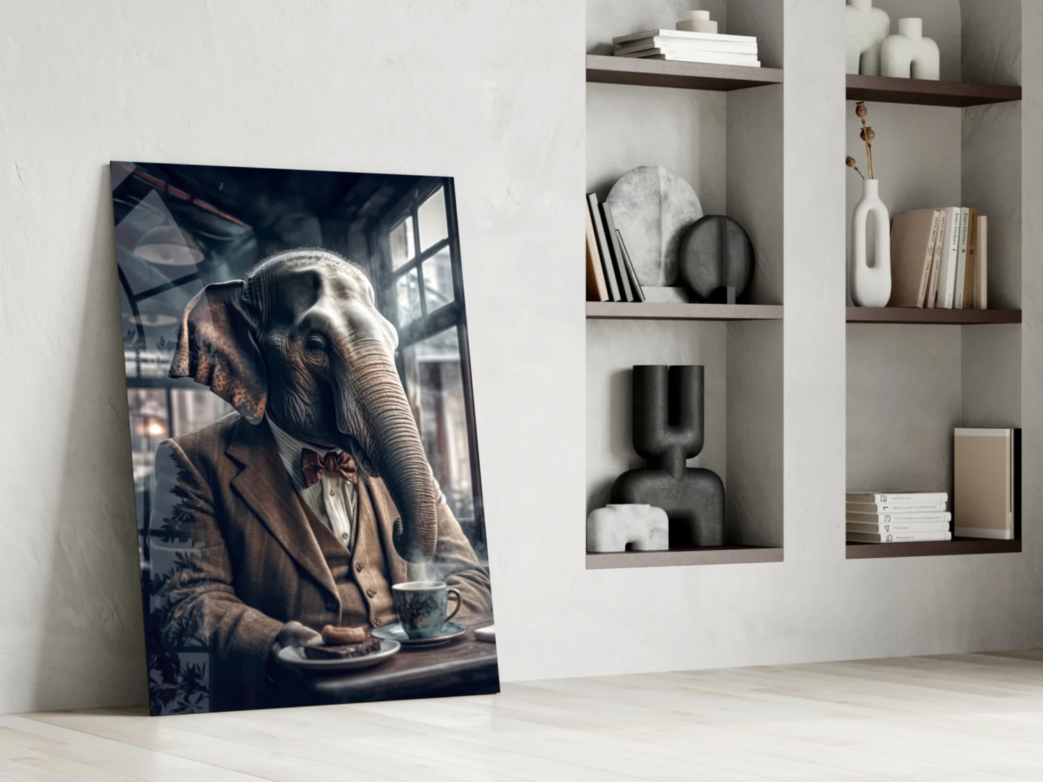 Retired Elephant Glass Wall Art|| Designer's Collection - Image 7