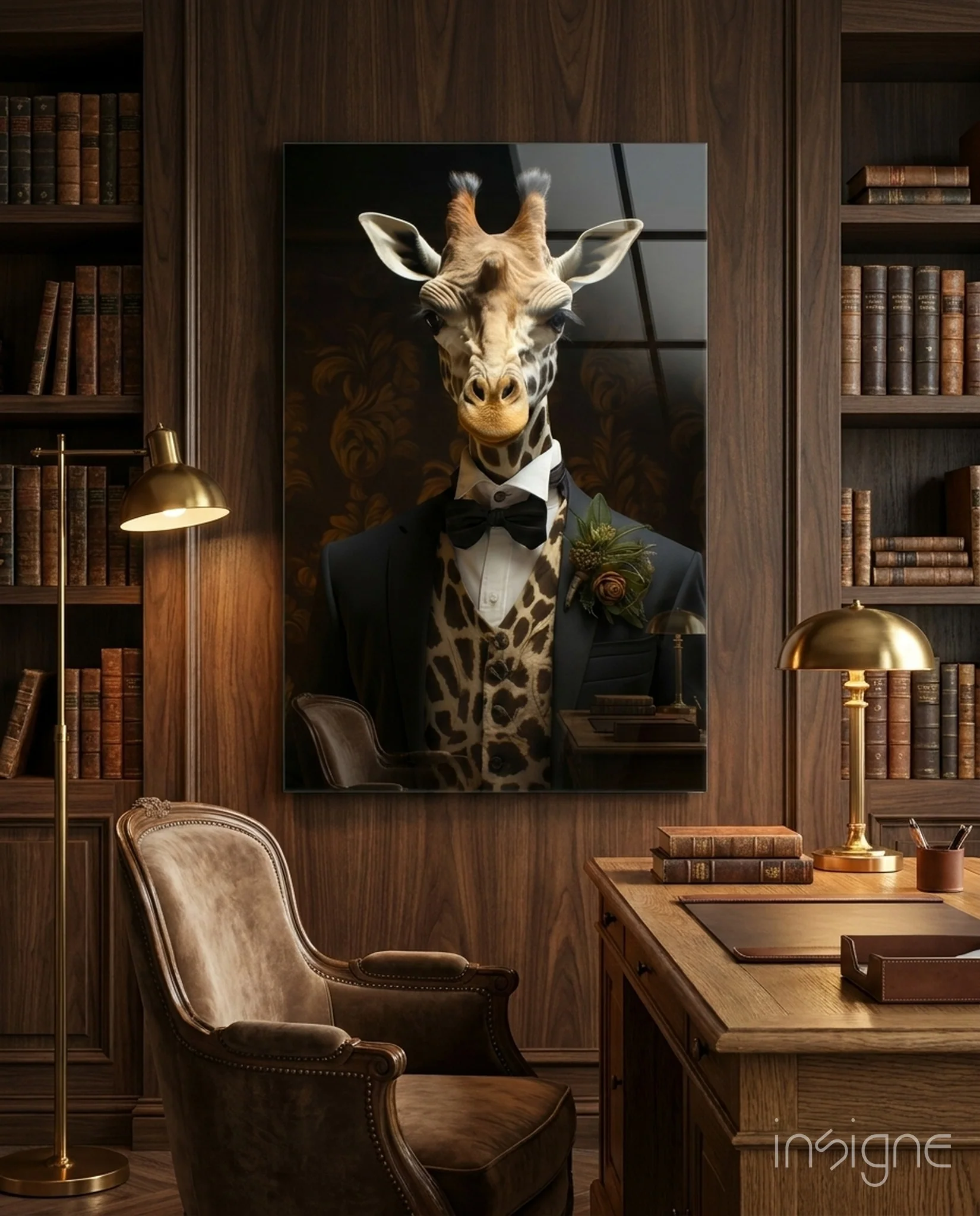 Gentleman Glass Wall Art|| Designer's Collection