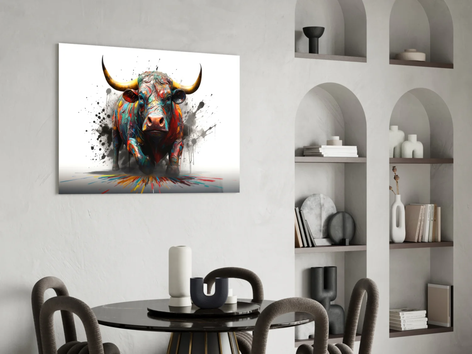 Bull Glass Wall Art|| Designer's Collection - Image 6