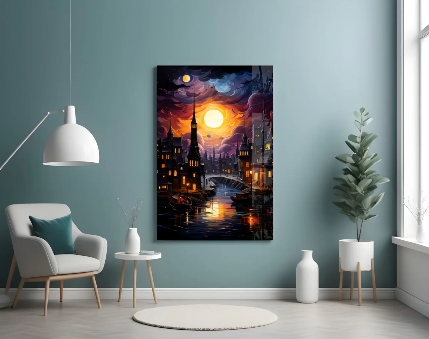 Moonlight Glass Wall Art|| Designer's Collection - Image 5