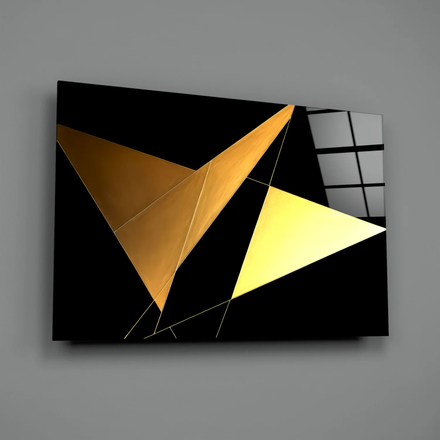 Yellow Wings Glass Wall Art|| Designer's Collection - Image 3