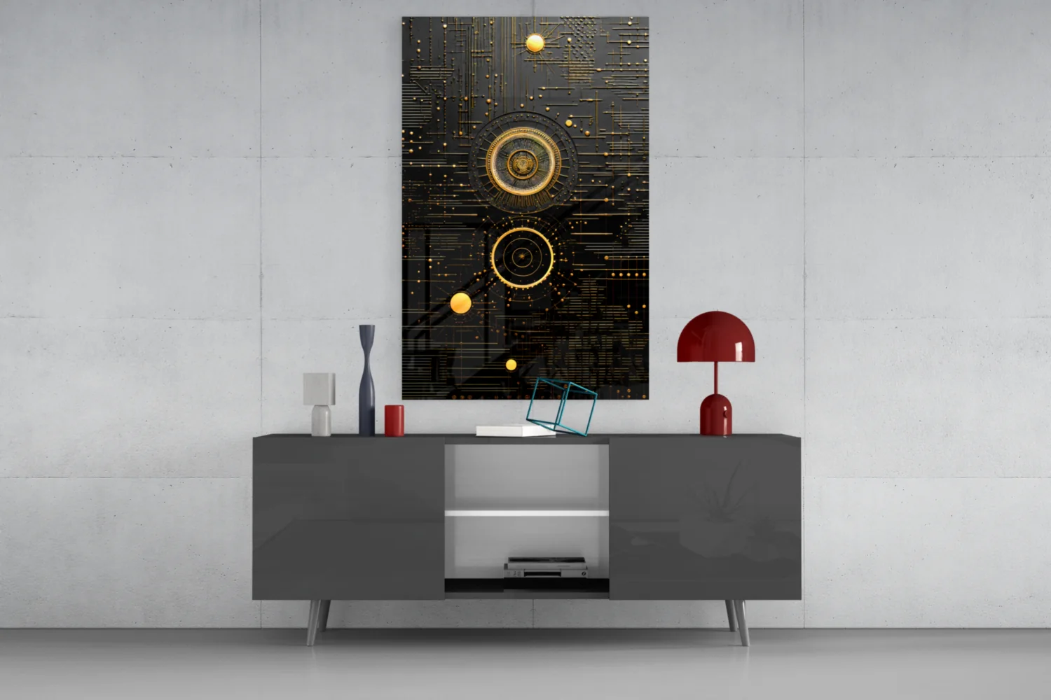 Ancient Sky Glass Wall Art|| Designer's Collection - Image 9