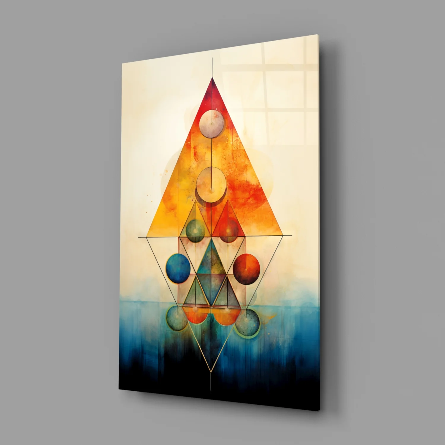 Harmony of Shapes Glass Wall Art|| Designer's Collection - Image 3
