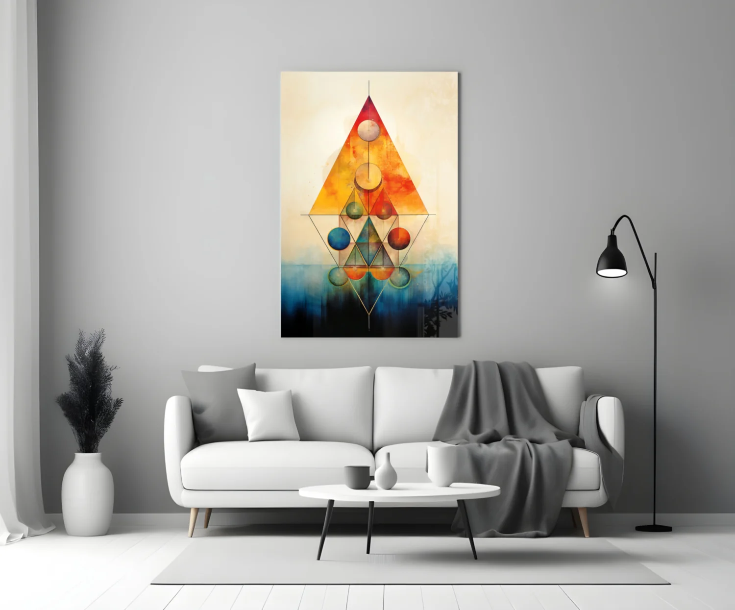 Harmony of Shapes Glass Wall Art|| Designer's Collection - Image 4