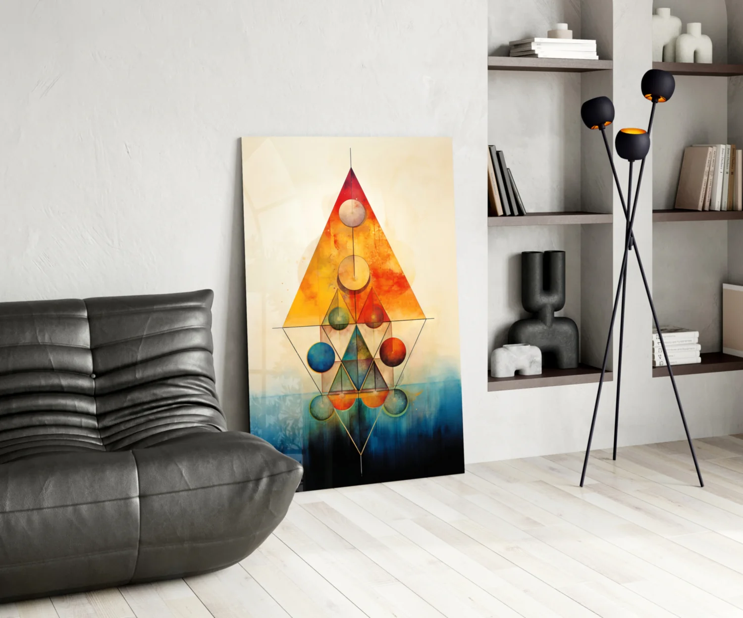 Harmony of Shapes Glass Wall Art|| Designer's Collection - Image 6