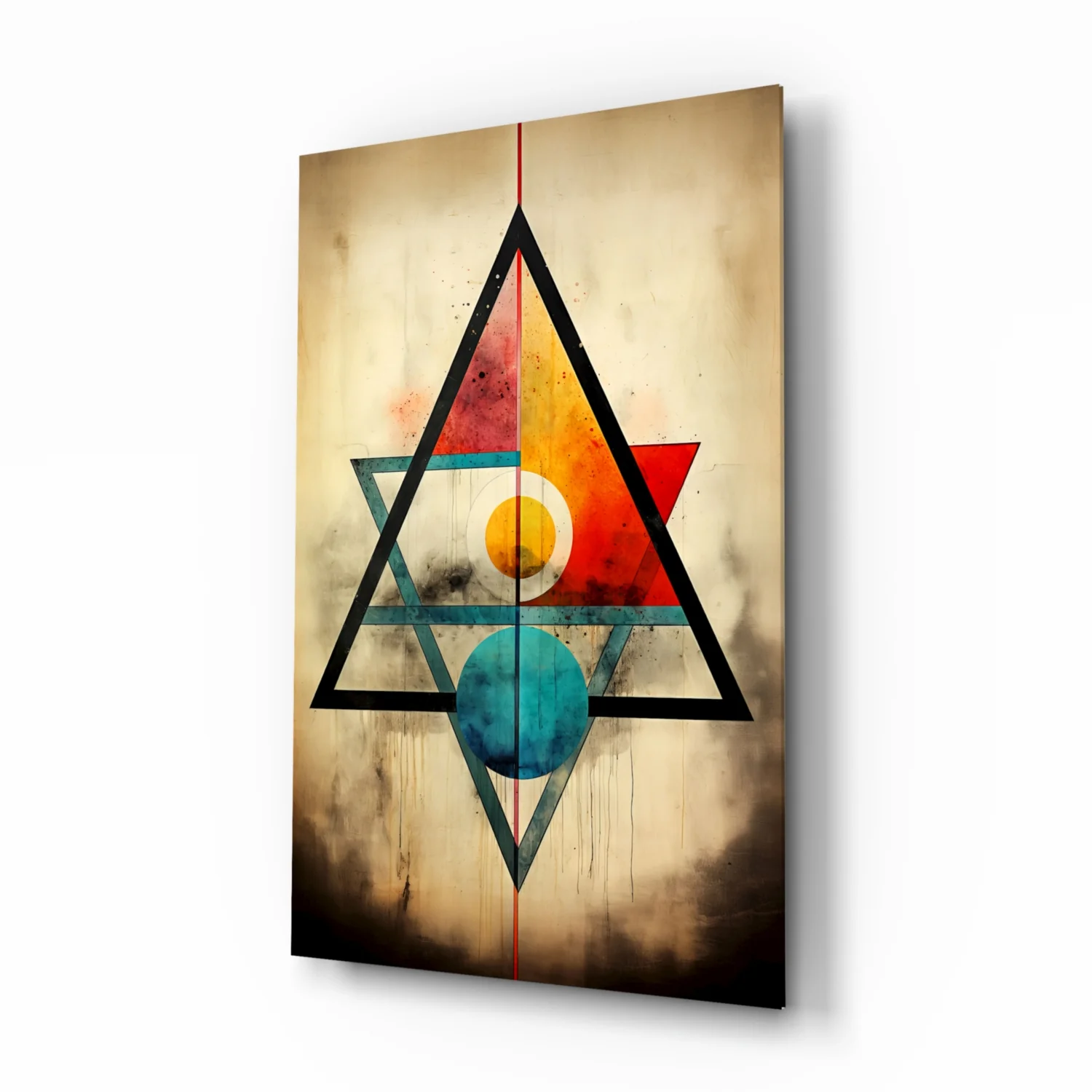 Triangels Glass Wall Art|| Designer's Collection - Image 2