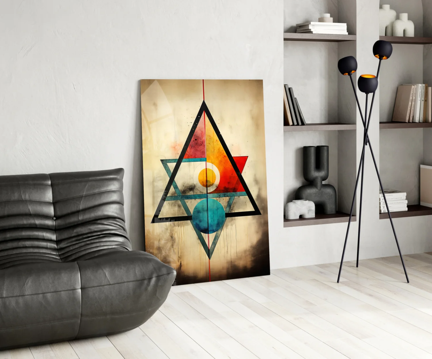 Triangels Glass Wall Art|| Designer's Collection - Image 6