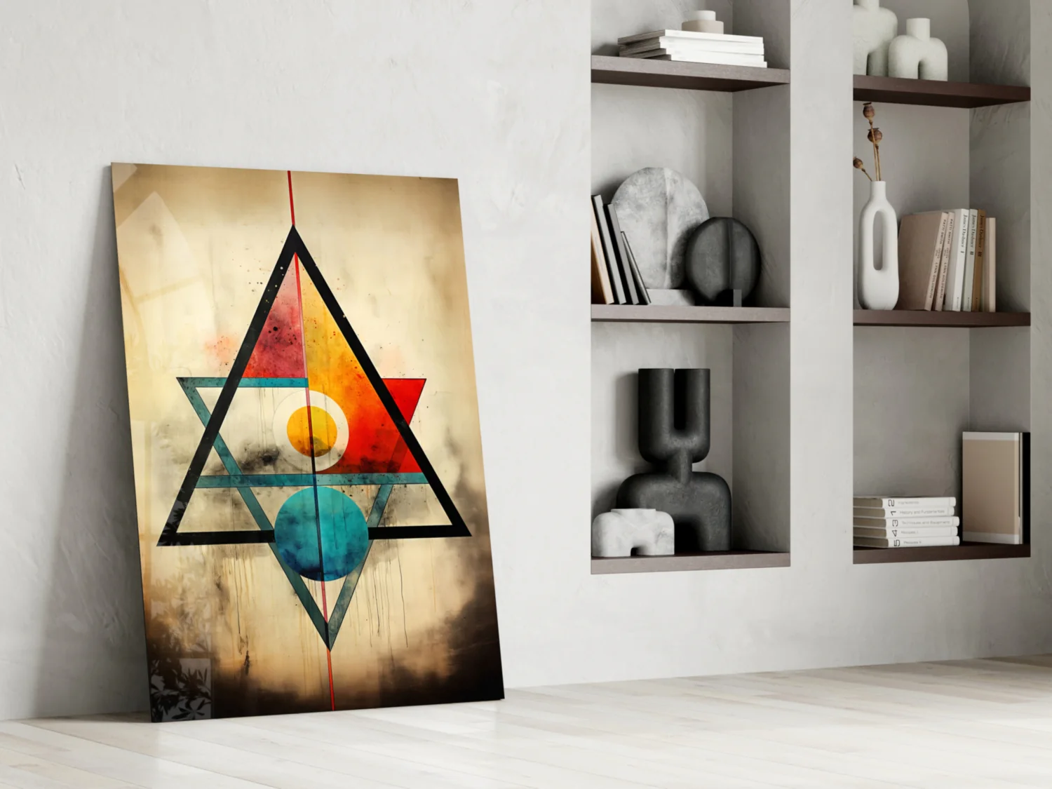 Triangels Glass Wall Art|| Designer's Collection - Image 7