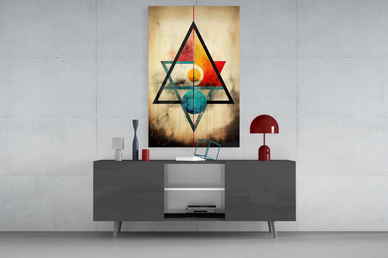 Triangels Glass Wall Art|| Designer's Collection - Image 9