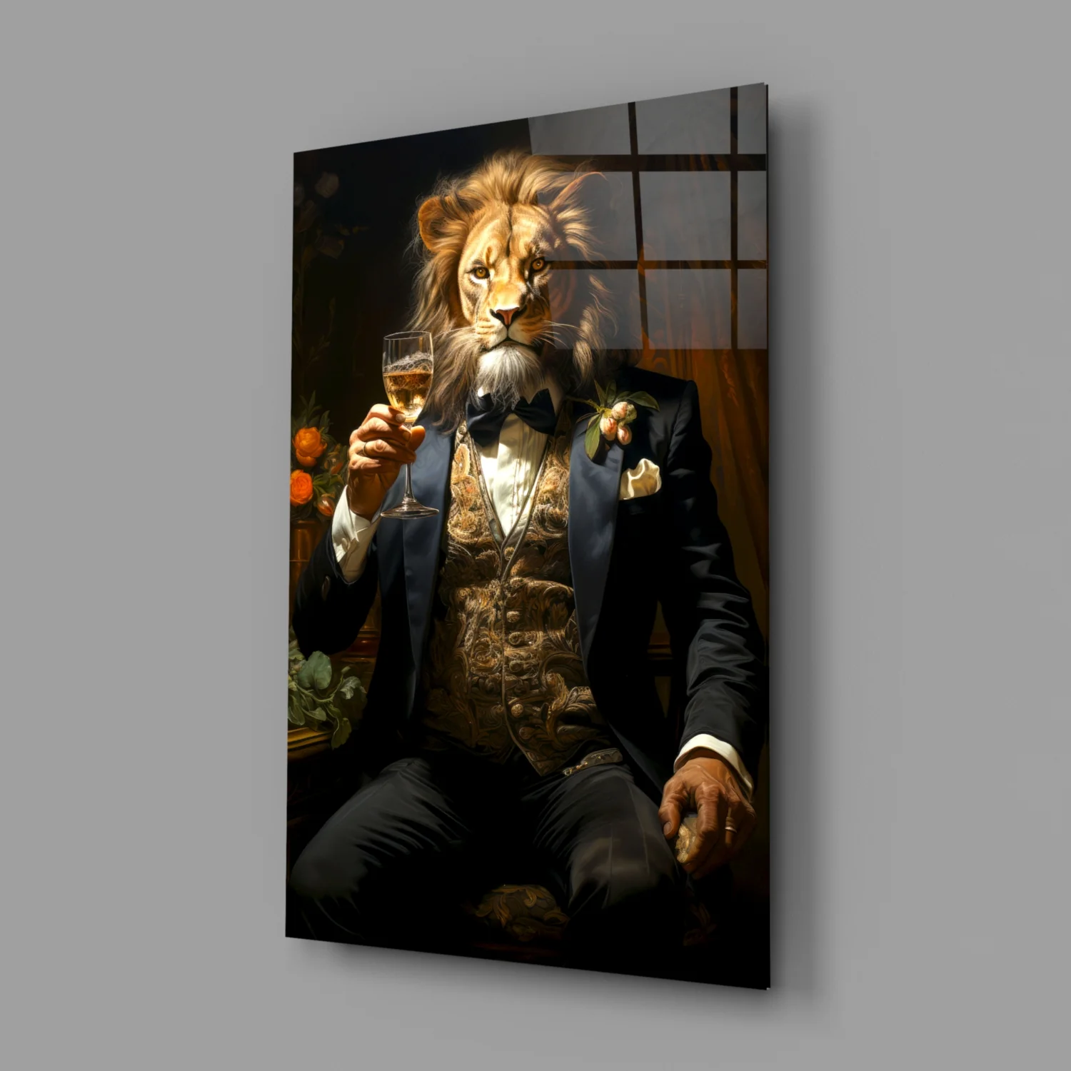 Gentleman Glass Wall Art|| Designer's Collection - Image 3
