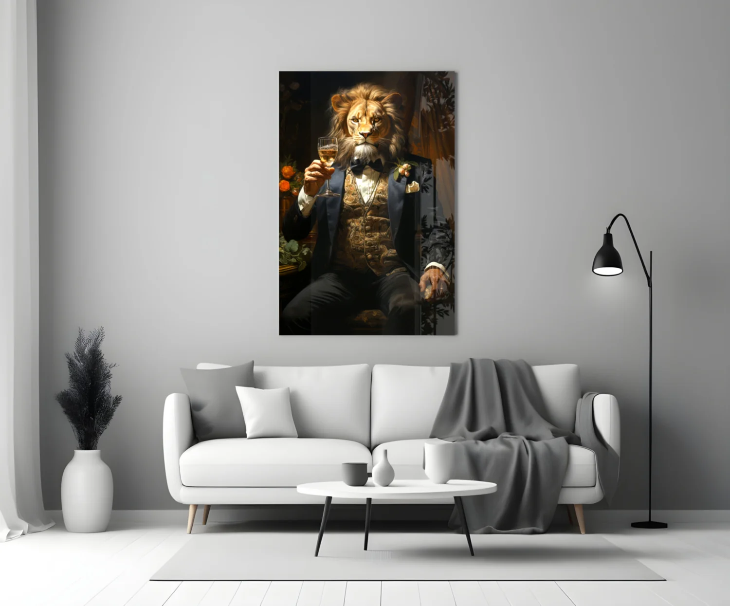 Gentleman Glass Wall Art|| Designer's Collection - Image 4