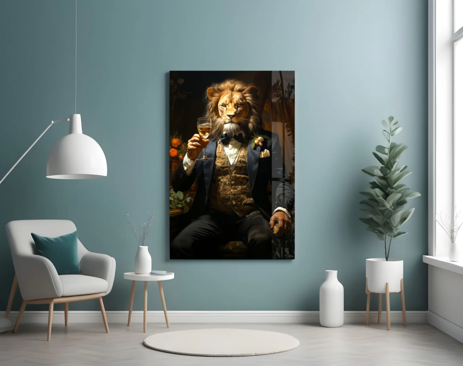 Gentleman Glass Wall Art|| Designer's Collection - Image 5