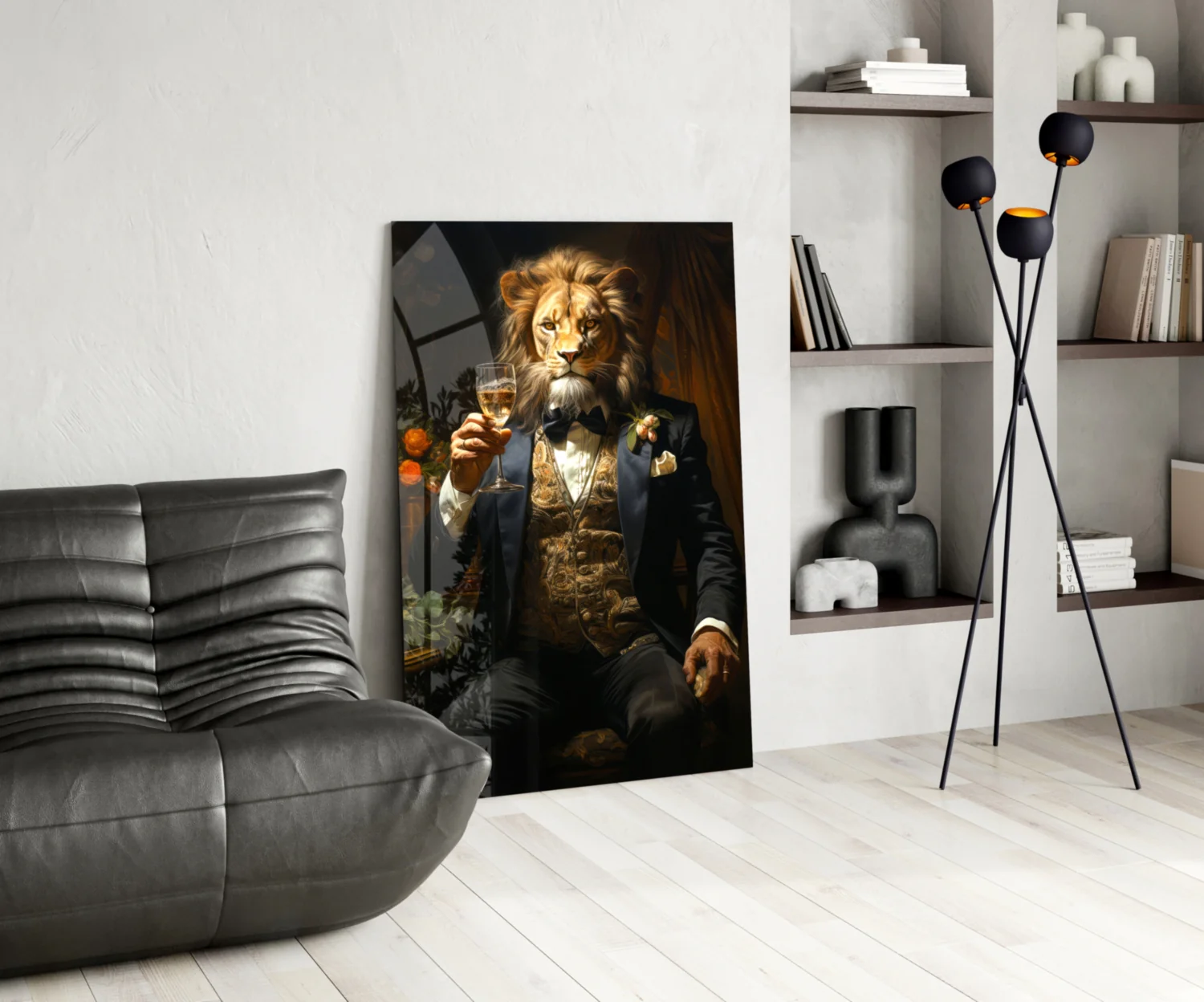 Gentleman Glass Wall Art|| Designer's Collection - Image 6