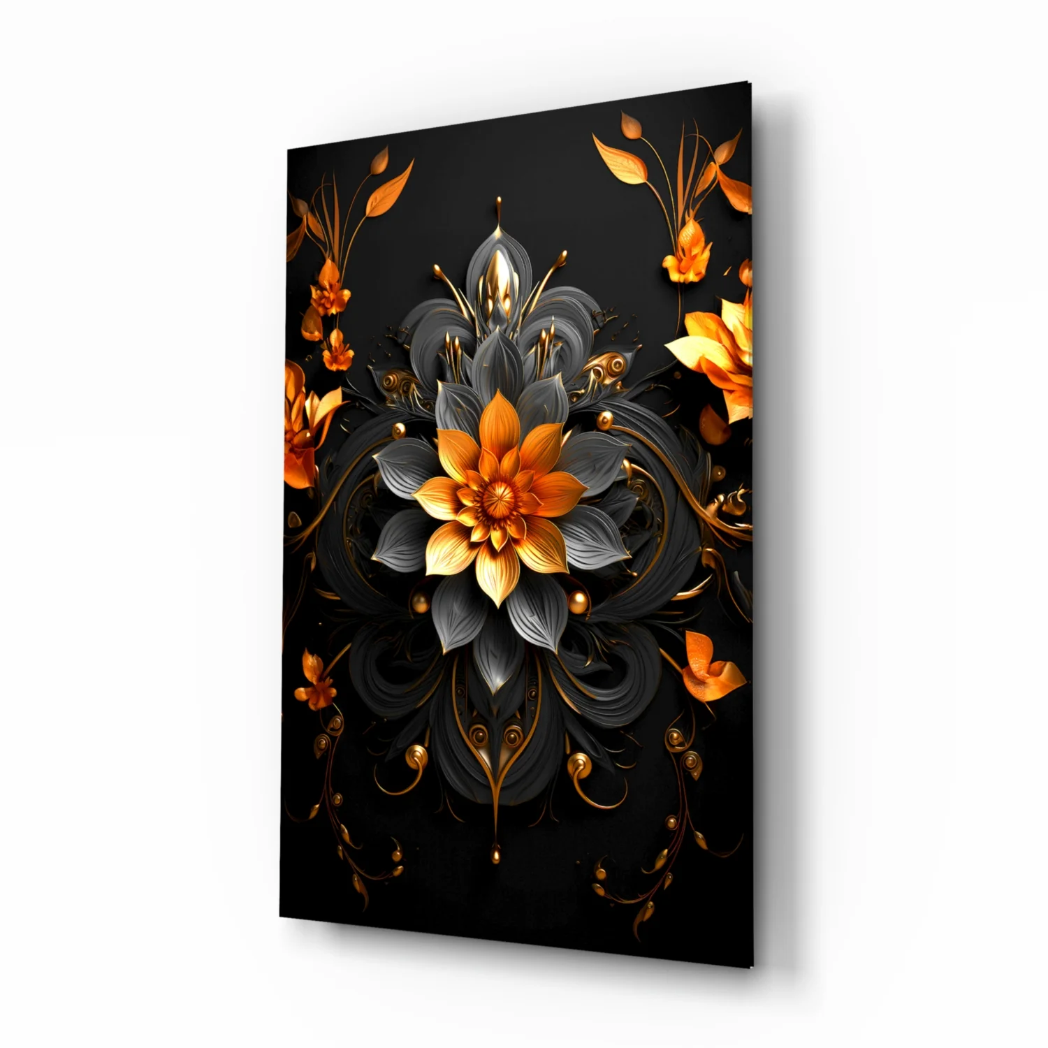 Flower of Luck Glass Wall Art|| Designer's Collection - Image 2