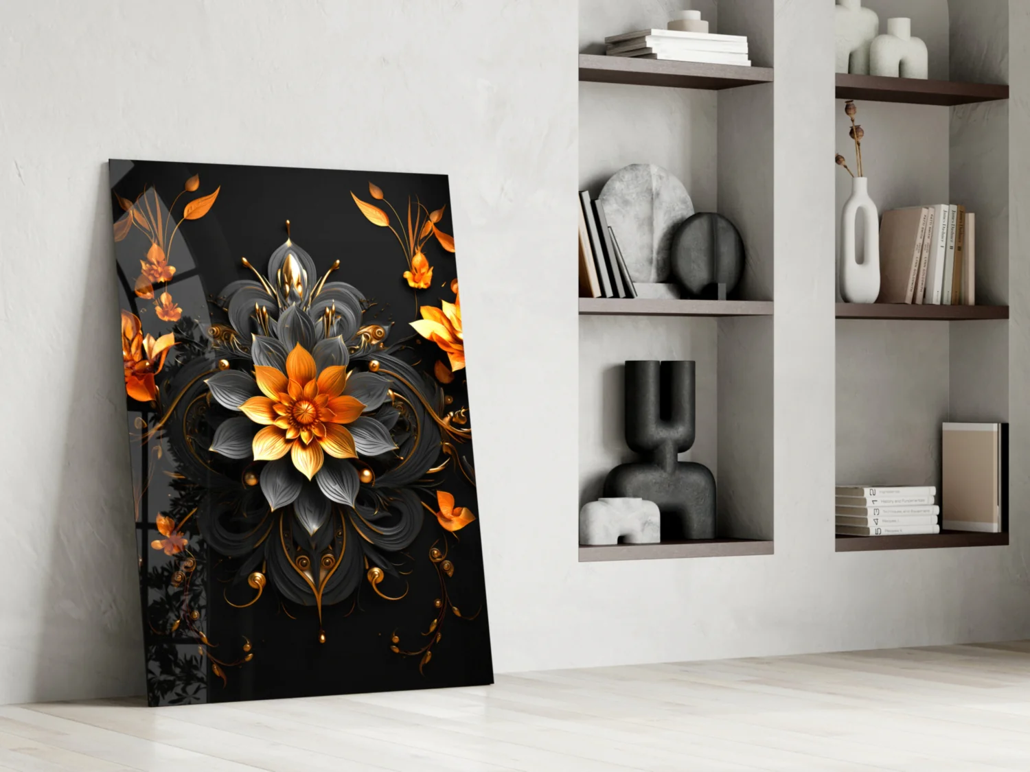 Flower of Luck Glass Wall Art|| Designer's Collection - Image 7