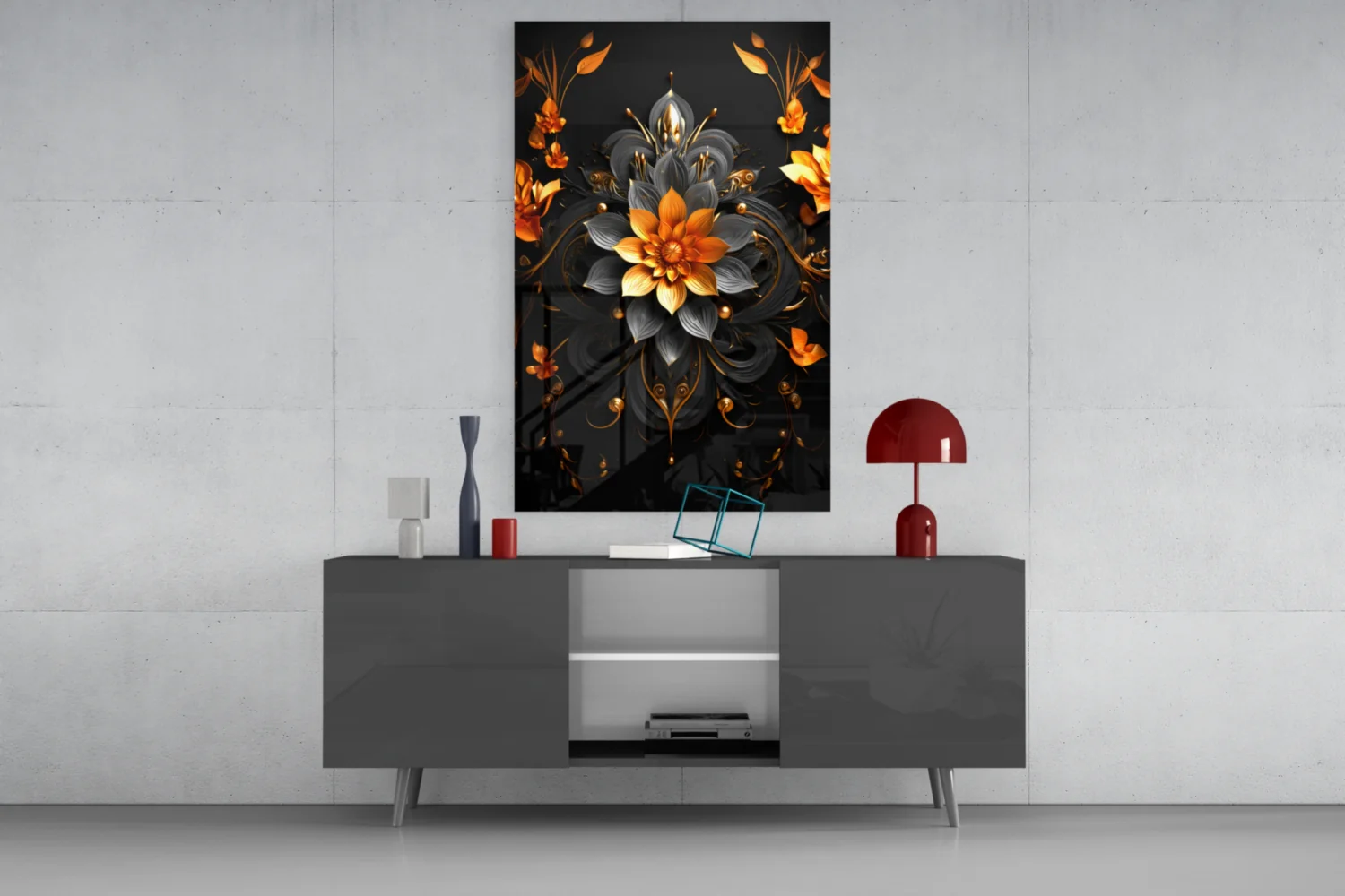 Flower of Luck Glass Wall Art|| Designer's Collection - Image 9