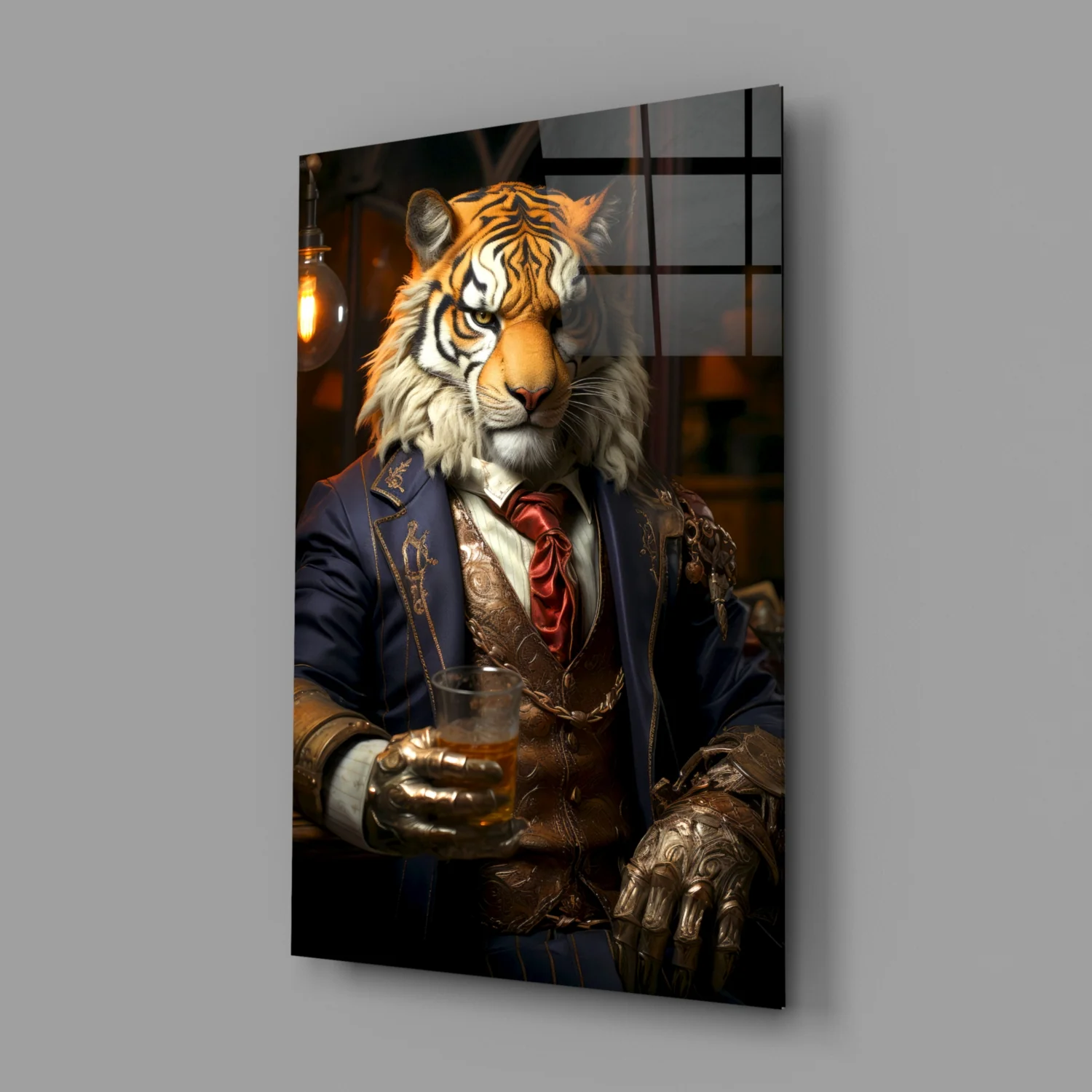 Duke Lion Glass Wall Art|| Designer's Collection - Image 3