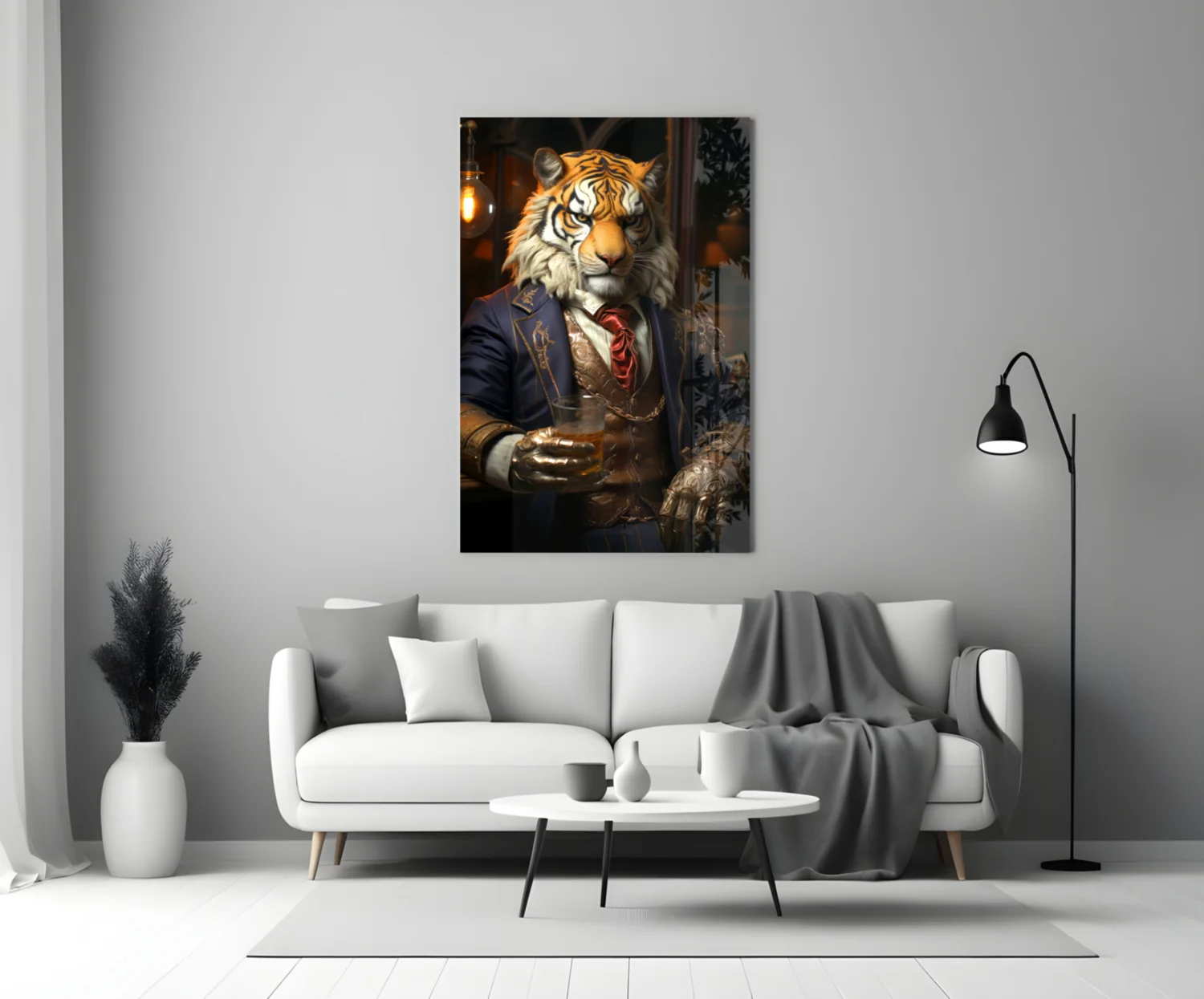 Duke Lion Glass Wall Art|| Designer's Collection - Image 4