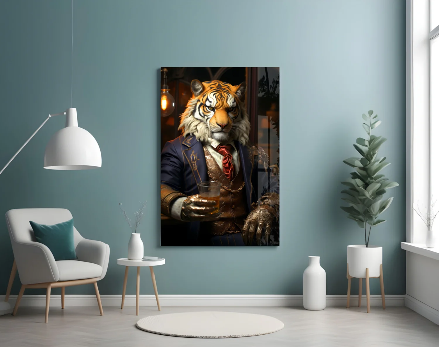 Duke Lion Glass Wall Art|| Designer's Collection - Image 5