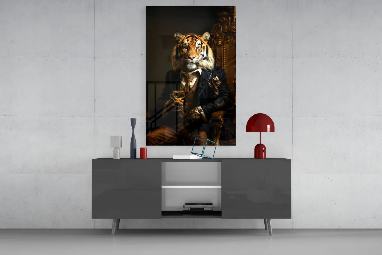 Gentleman Glass Wall Art|| Designer's Collection - Image 9