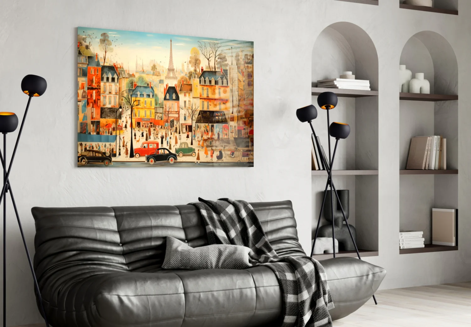 Paris' City Life Glass Wall Art|| Designer's Collection - Image 5