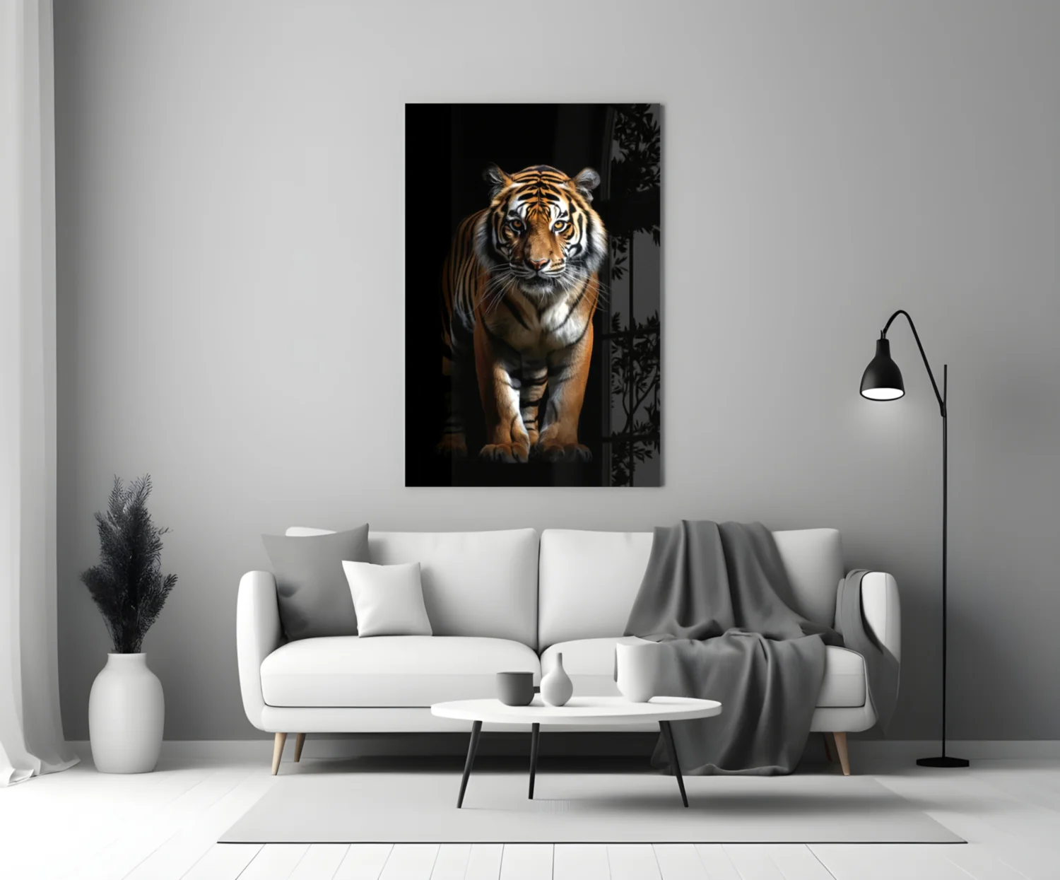 Tiger in the Dog Glass Wall Art|| Designer's Collection - Image 4