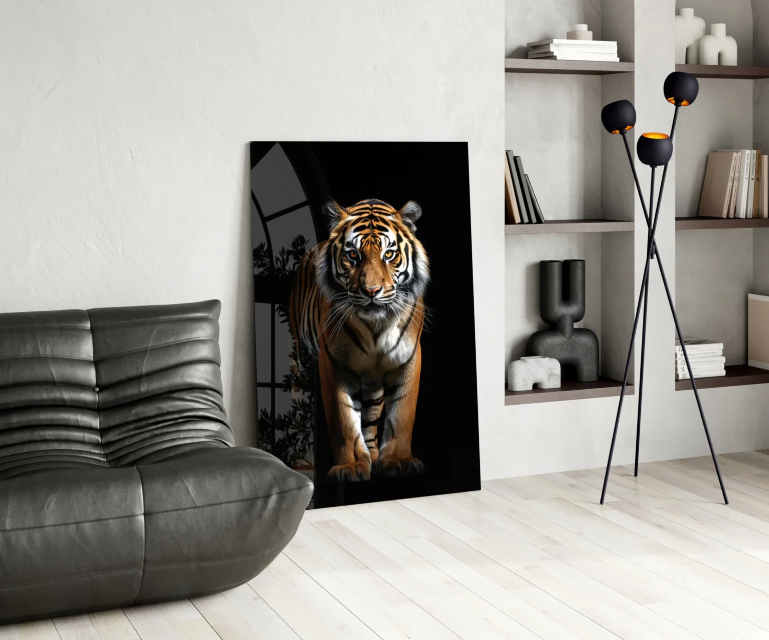 Tiger in the Dog Glass Wall Art|| Designer's Collection - Image 6