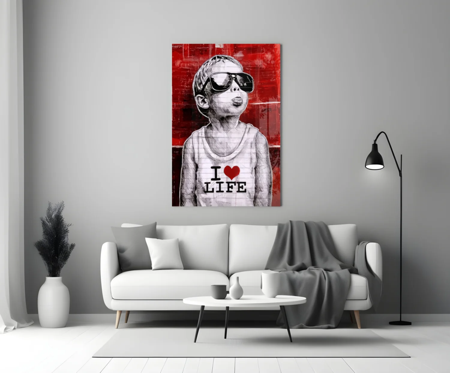 I Love Life Glass Wall Art || Designer Collection - Image 4