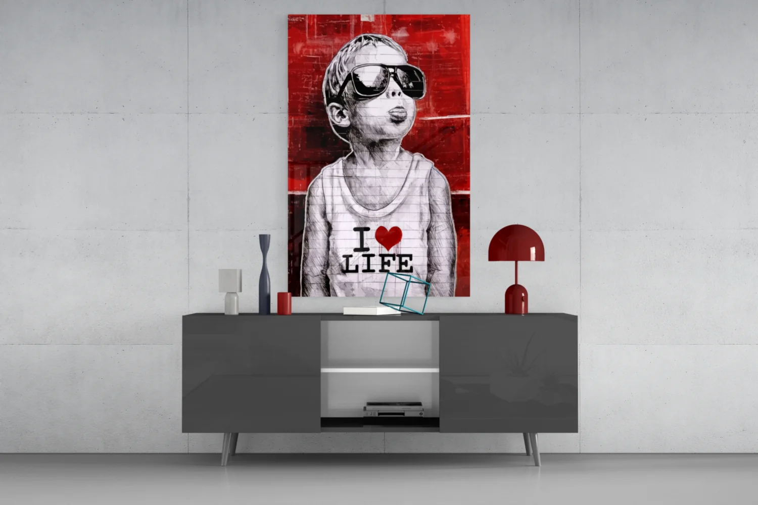 I Love Life Glass Wall Art || Designer Collection - Image 9
