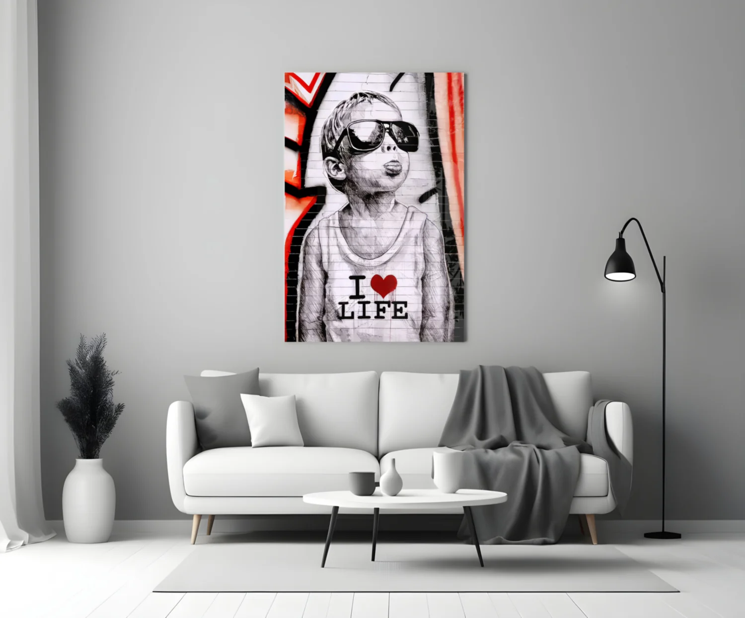 I Love Life Glass Wall Art || Designer Collection - Image 4