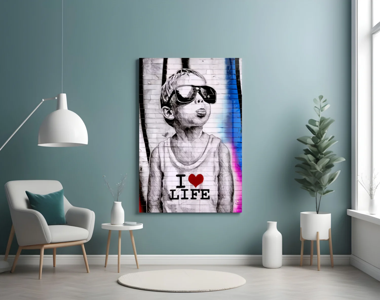 I Love Life Glass Wall Art || Designer Collection - Image 5